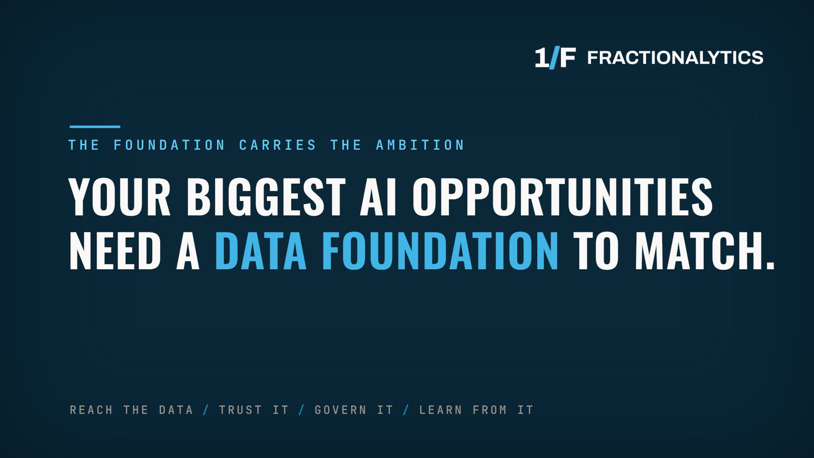 "Title card: "Your biggest AI opportunities need a data foundation to match.""